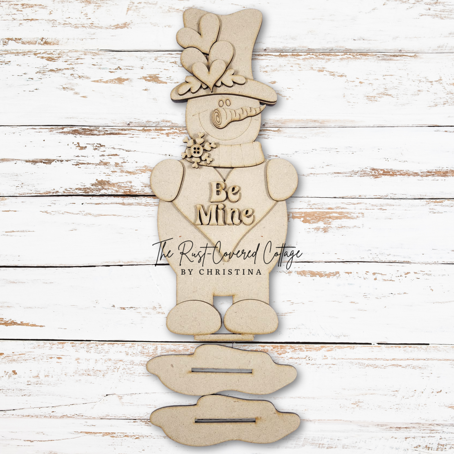 Be Mine Standing Snowman | Valentine Snowman Decor | DIY Wood Kit