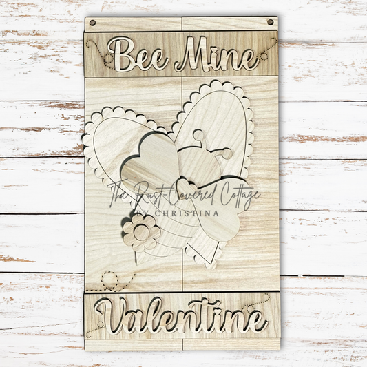 Bee Mine Pallet Sign – DIY Wood Kit – Laser Cut 1/4" Birch – 14" x 8"