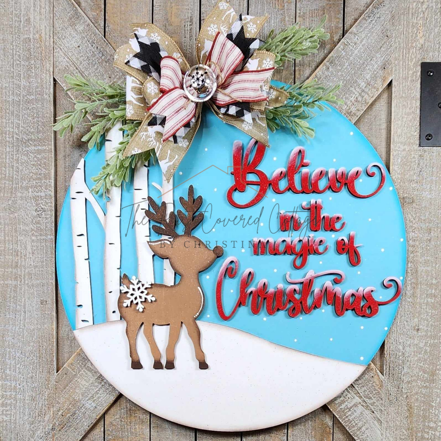 Believe in the Magic of Christmas Round Sign | DIY | Holiday