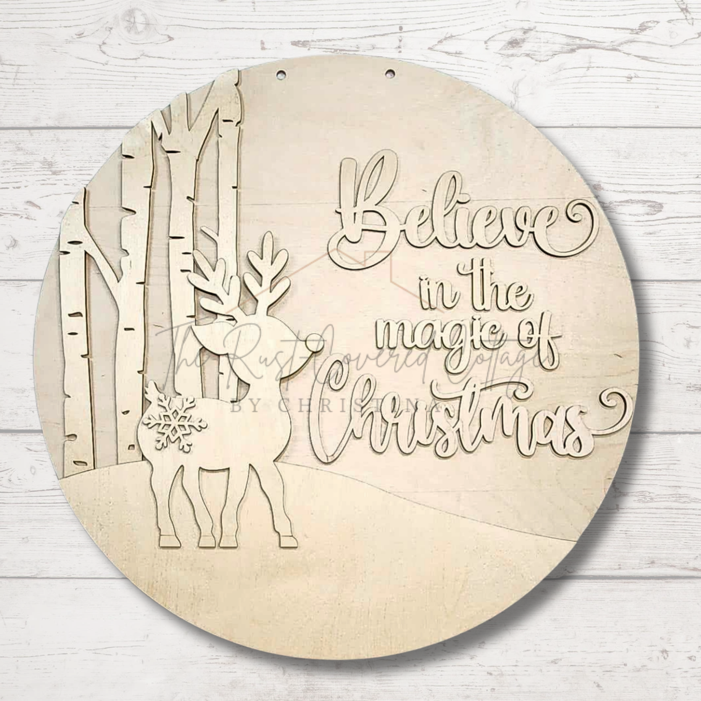 Believe in the Magic of Christmas Round Sign | DIY | Holiday