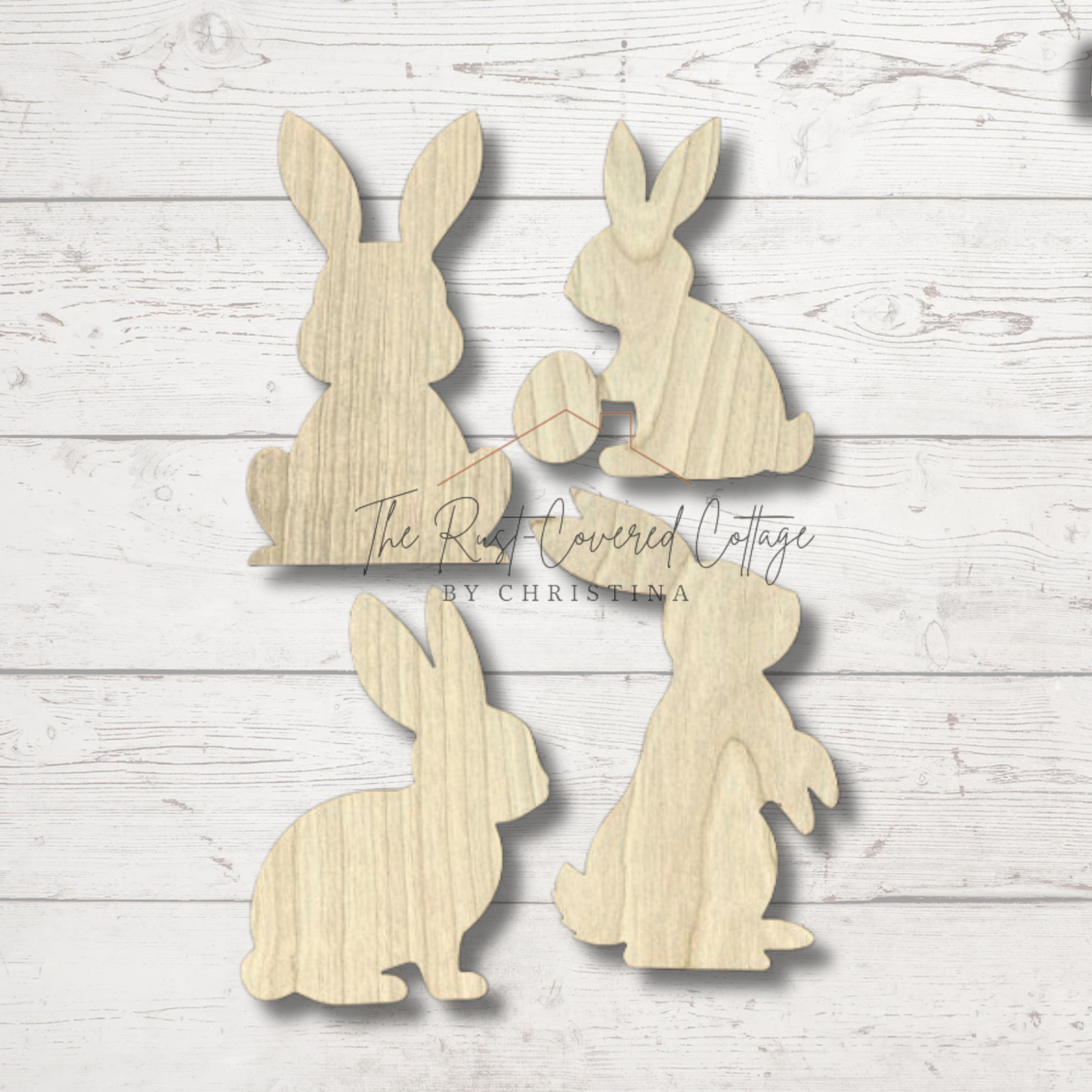 Bunny Shapes- 1/4" Birch