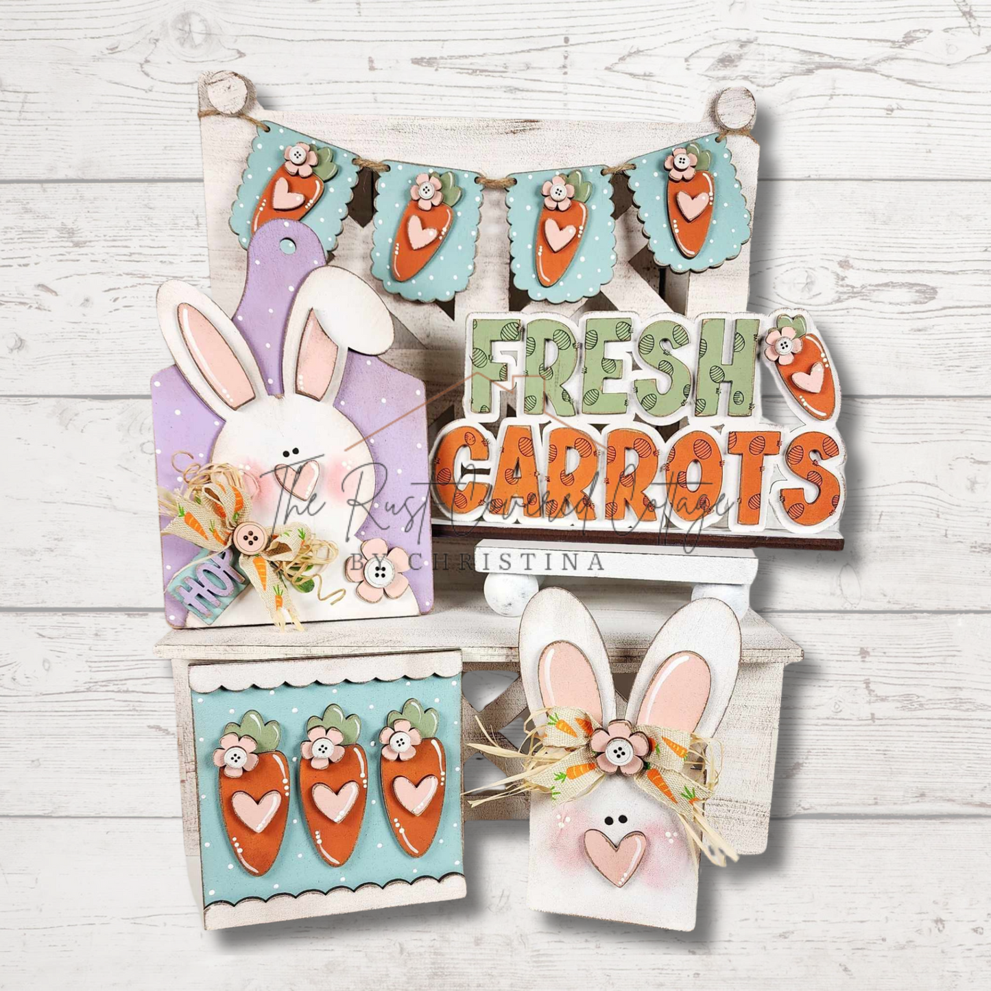 Bunny & Carrot Decor Set