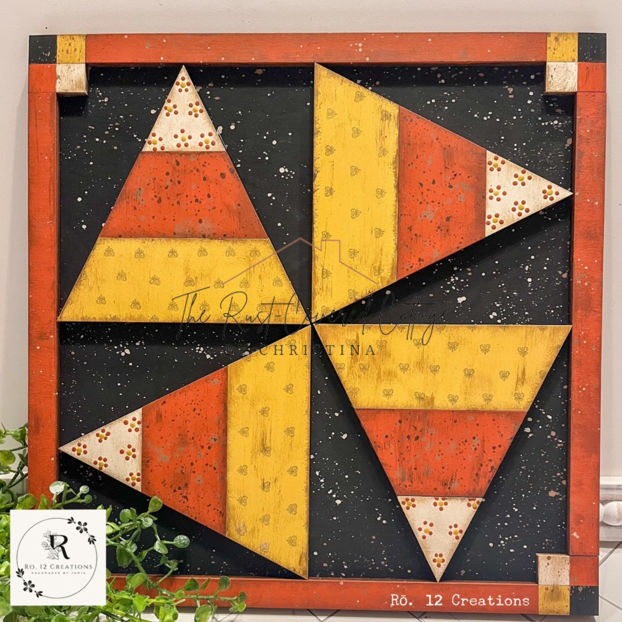 Corn Pattern Block Candy Corn Quilt Block| DIY Kit| Fall – The Rust-Covered Cottage, LLC