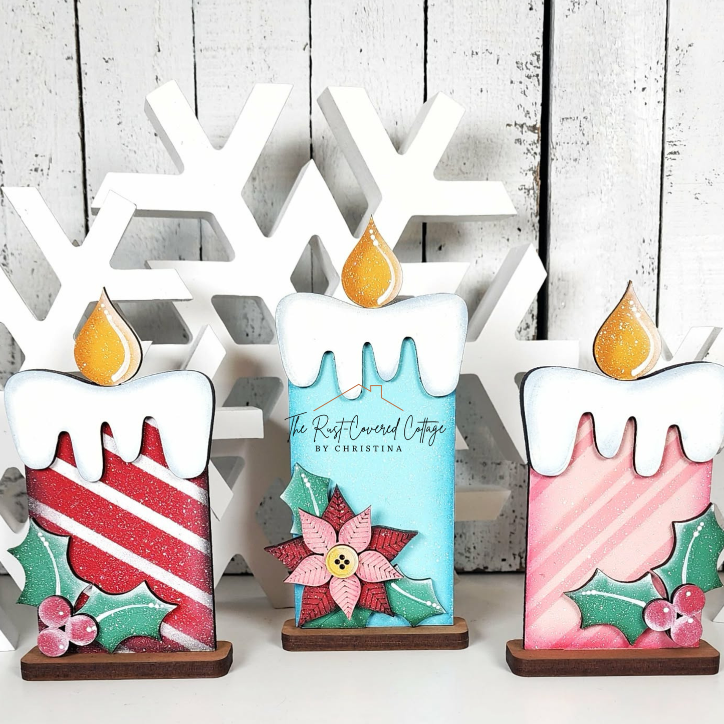 Candle Trio Shelf Sitters | Holiday DIY Wood Kit