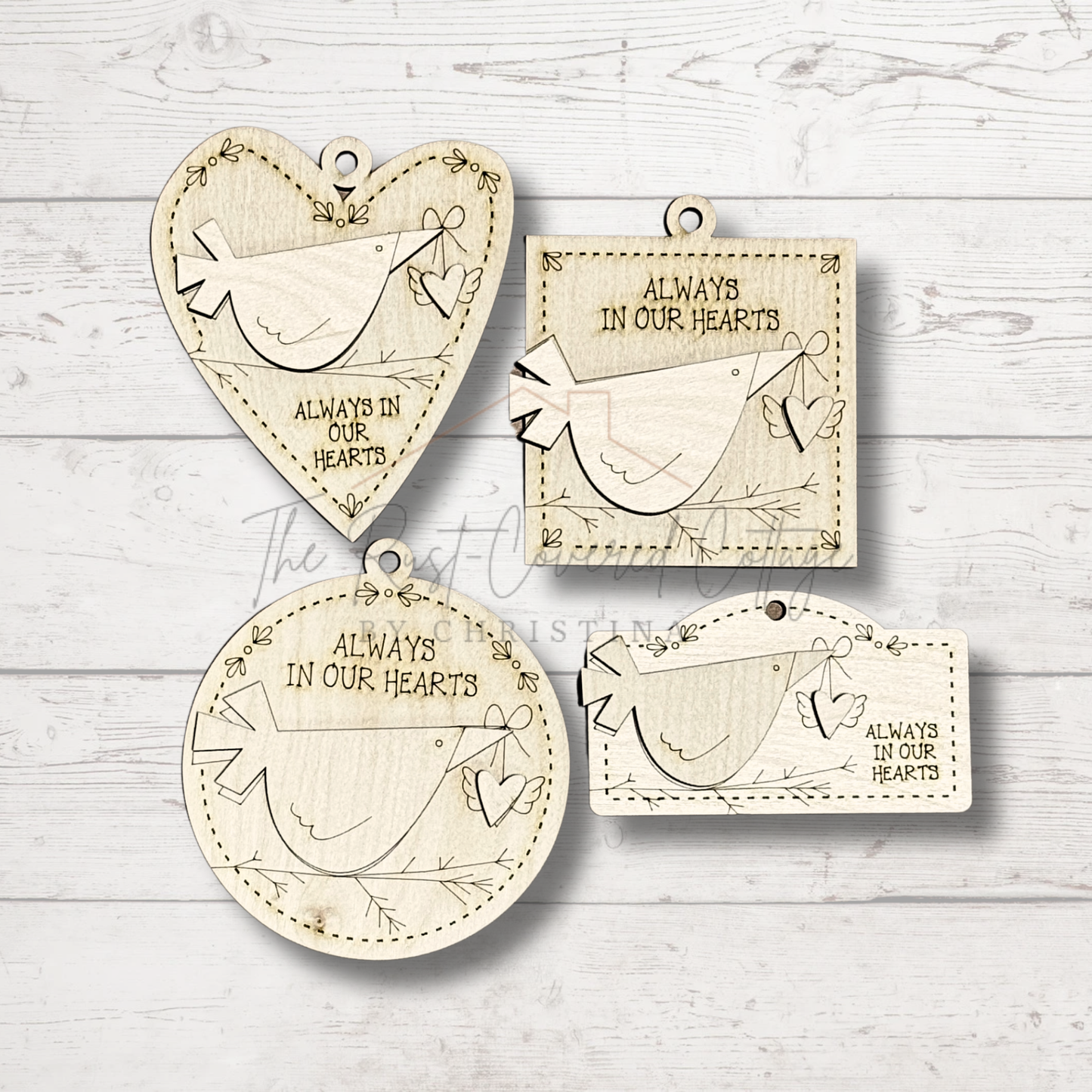 Cardinal Memorial Ornaments - "Always in Our Hearts"