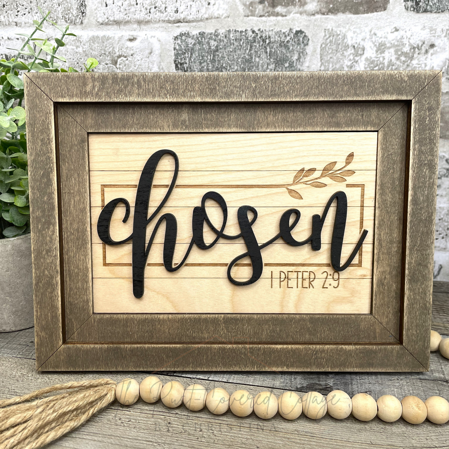 "Chosen" Farmhouse Frame Insert – DIY Laser Cut Kit