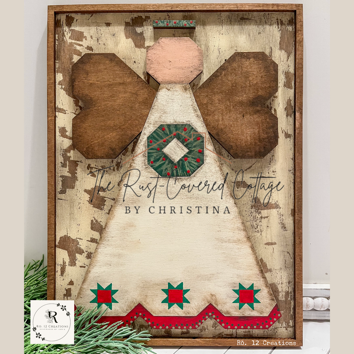 Christmas Angel Quilt Block | 12" DIY Wood Kit