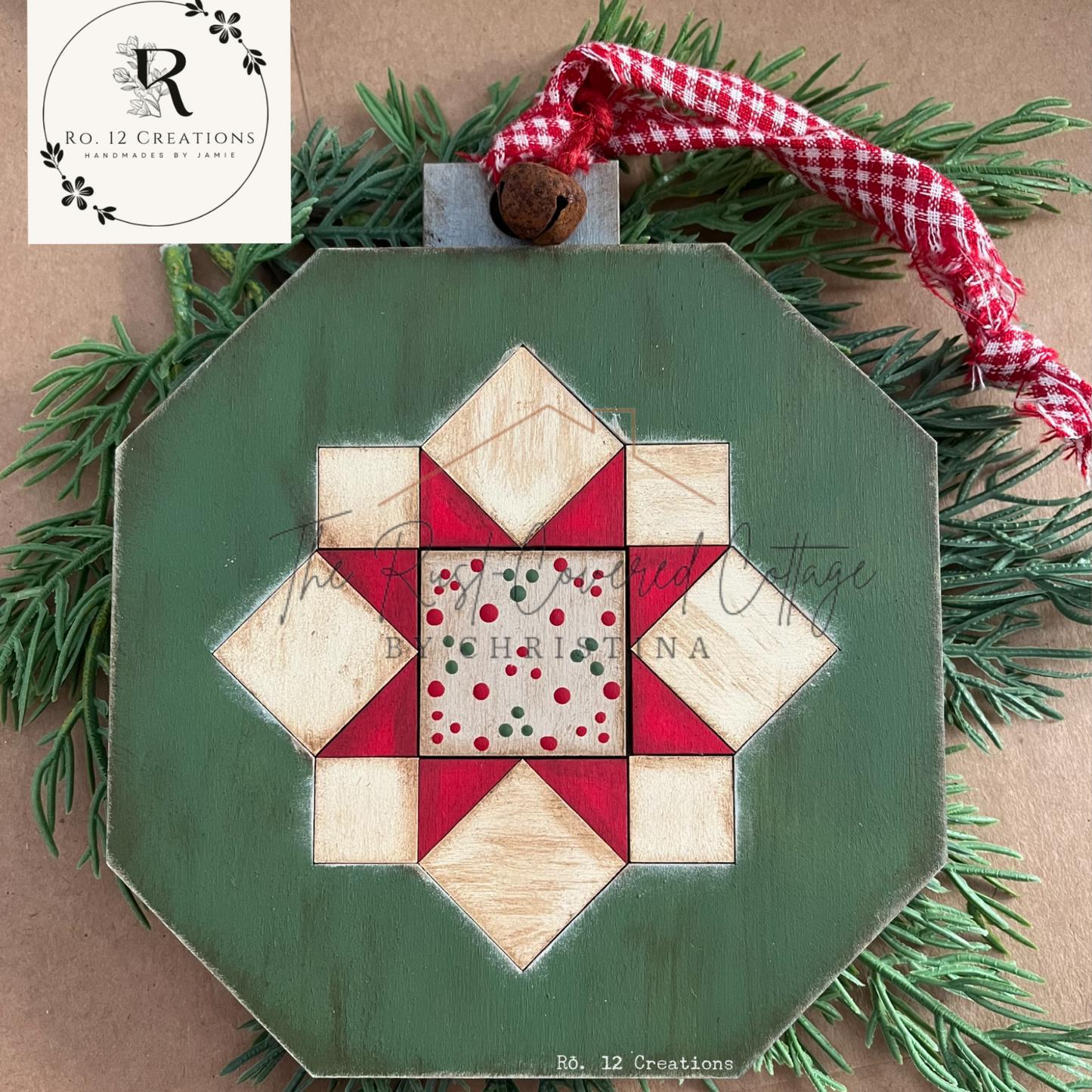 Christmas Barn Quilt Ornies - Set 2 | DIY Wood Ornament Kit