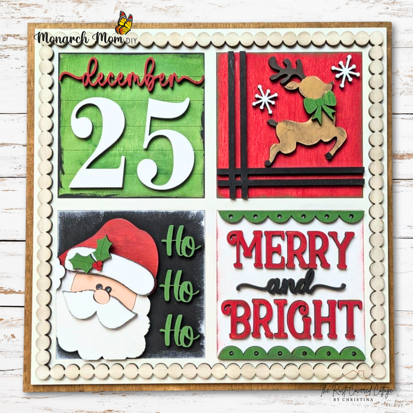 Christmas Mini Interchangeable Signs | Unfinished DIY Wood Set (4)