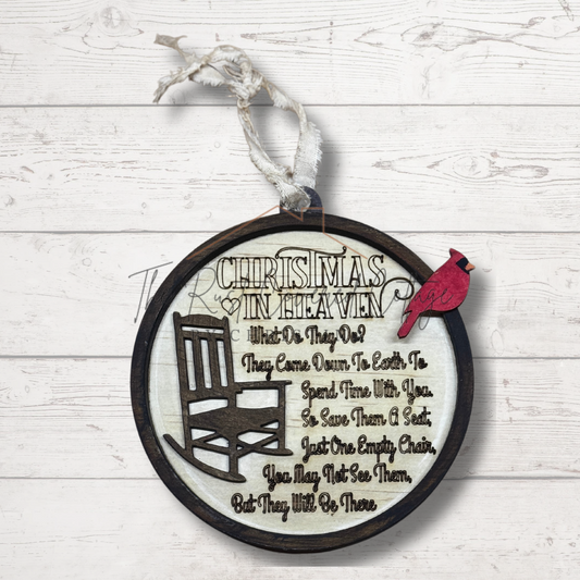 "Christmas in Heaven" Memorial Ornament – Heartfelt Tribute for the Holidays