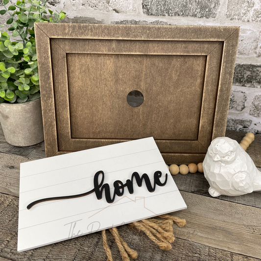 Chunky Farmhouse Frame with "Home" Interchangeable Sign – DIY Kit