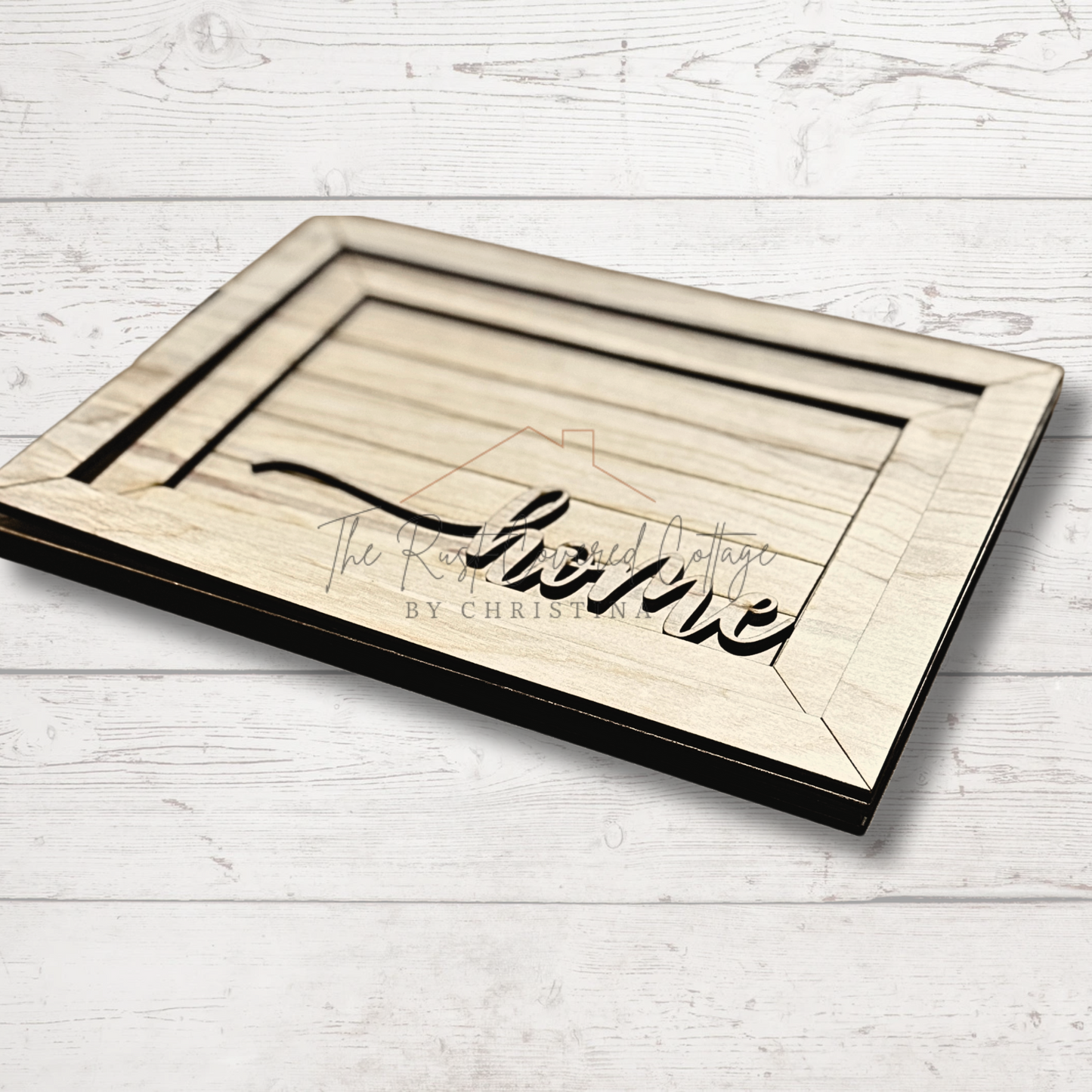 Chunky Farmhouse Frame with "Home" Interchangeable Sign – DIY Kit