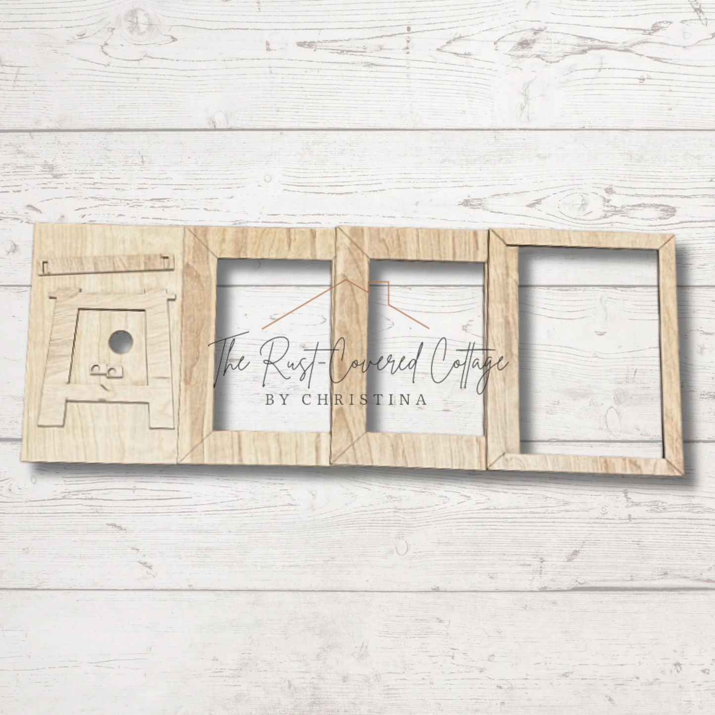 Chunky Farmhouse Frame with "Home" Interchangeable Sign – DIY Kit