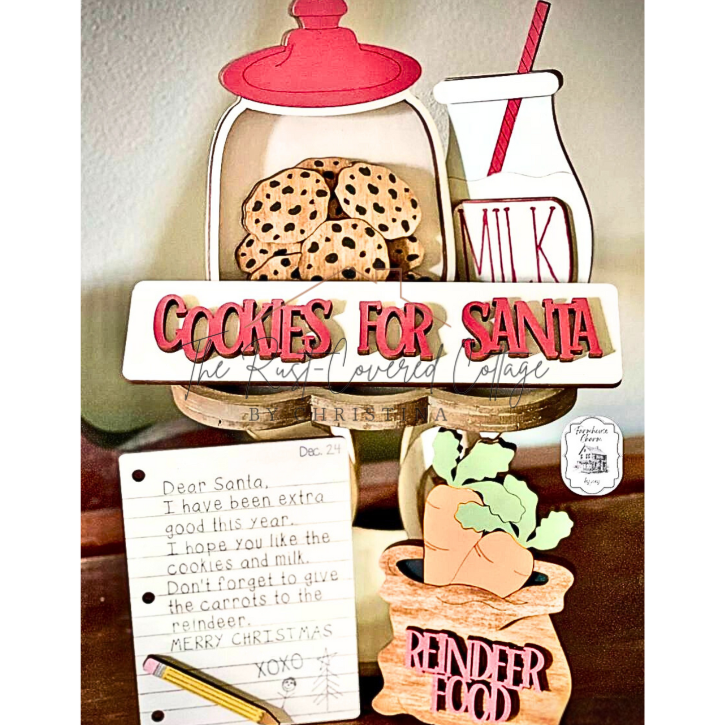 Cookies for Santa| Laser Cut| DIY Wood Kit