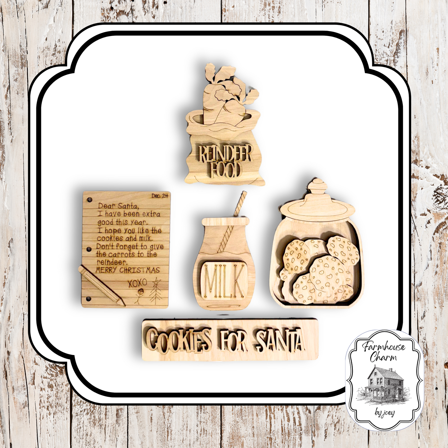 Cookies for Santa| Laser Cut| DIY Wood Kit