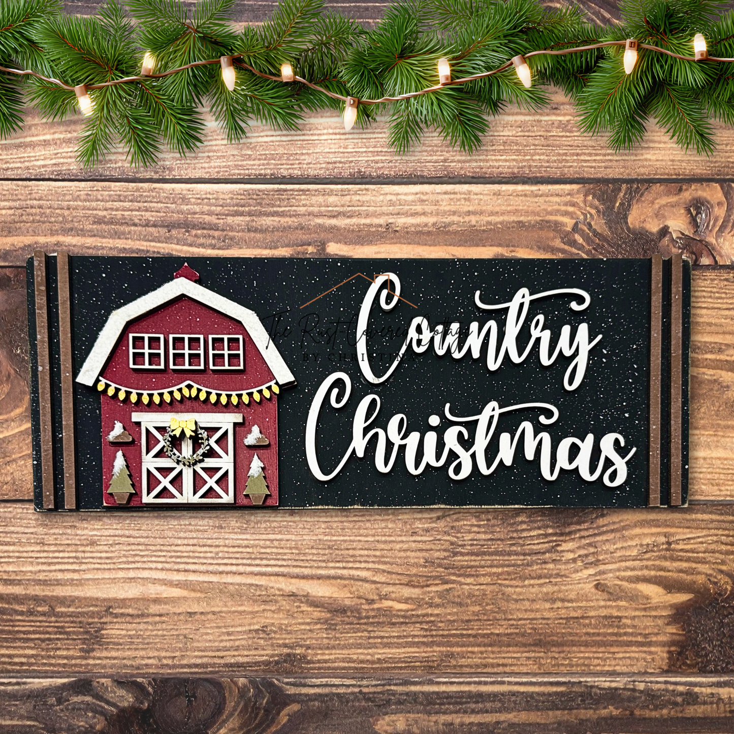 Country Christmas Mantle Sign | DIY Wood Kit (12" or 15")