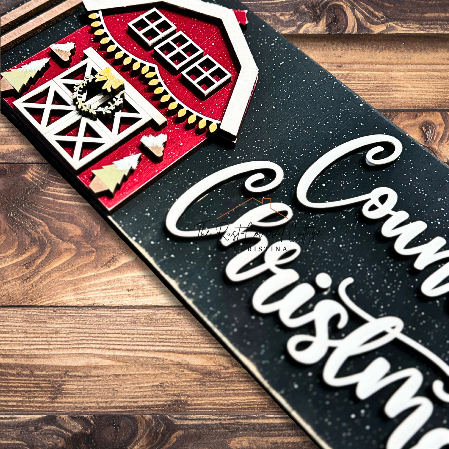 Country Christmas Mantle Sign | DIY Wood Kit (12" or 15")