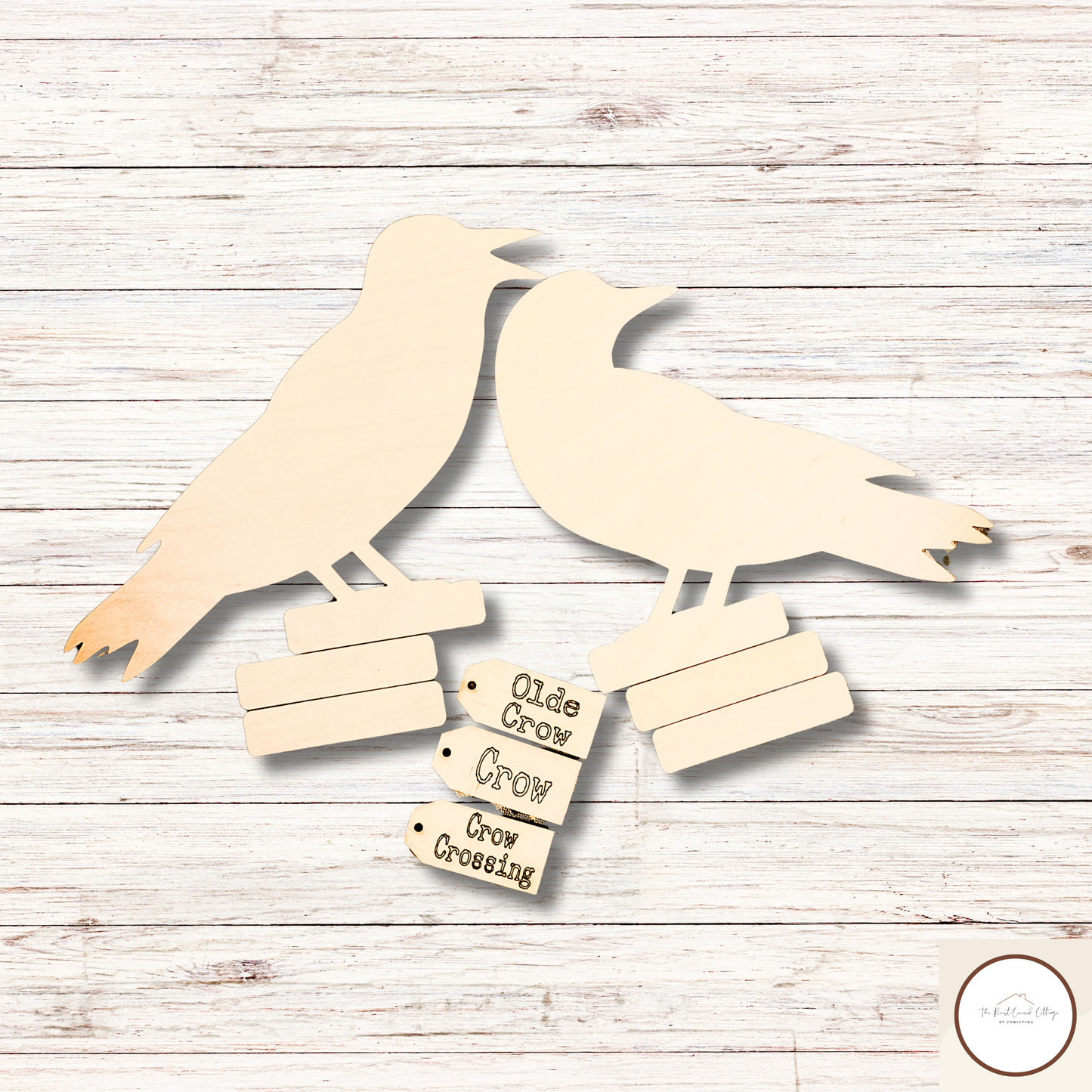 Standing Crows| DIY| Laser Cut Wood Kit - Set of 2