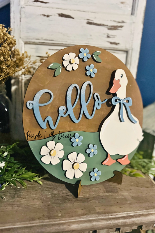 Hello Goose Door Round