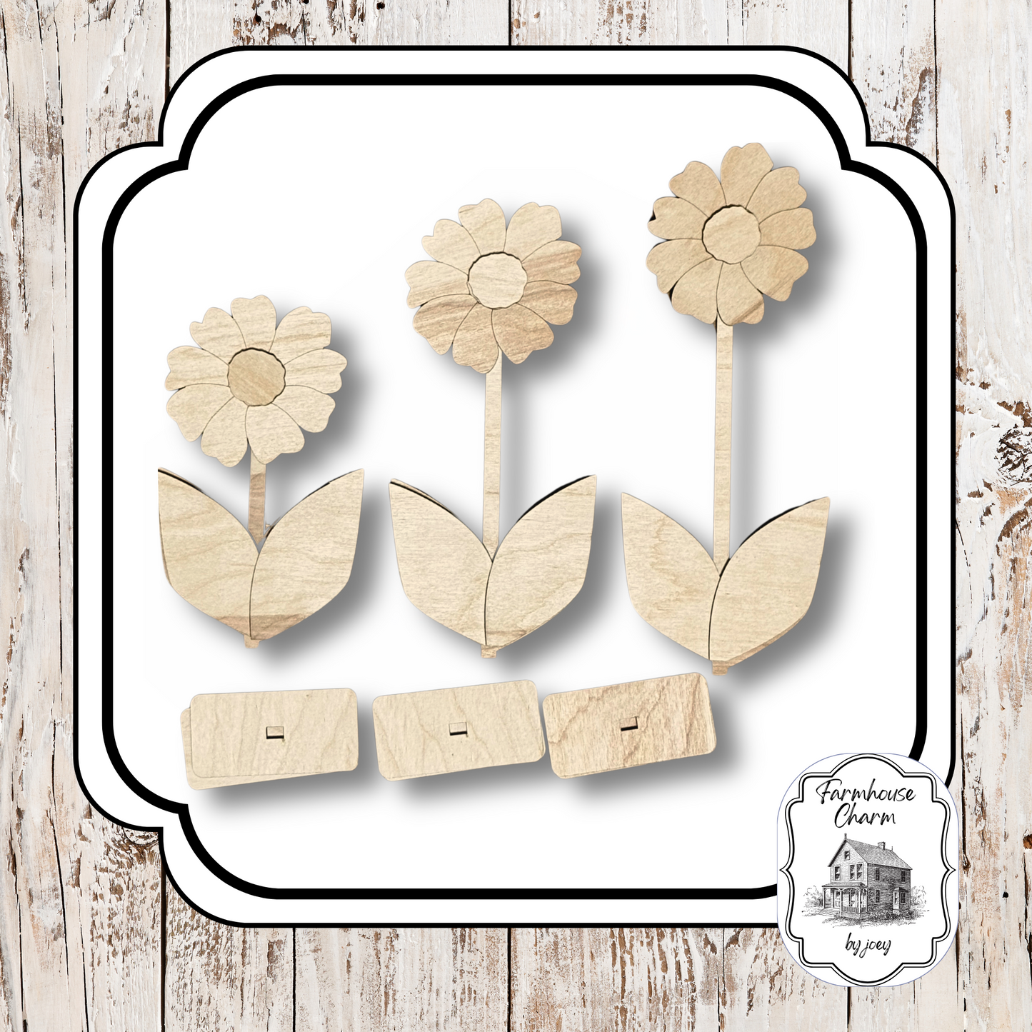 Daisy Trio – Wooden Shelf Sitters | DIY | Wood Kit