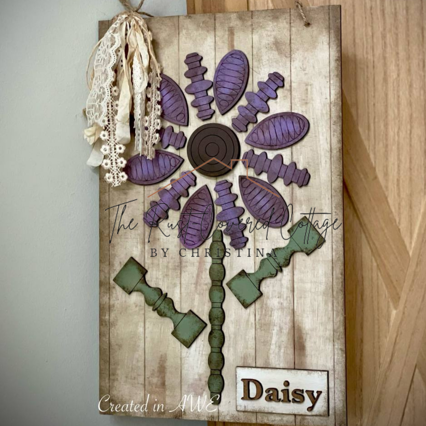 Spindle Daisy Sign | DIY Wood Kit | Wall Decor