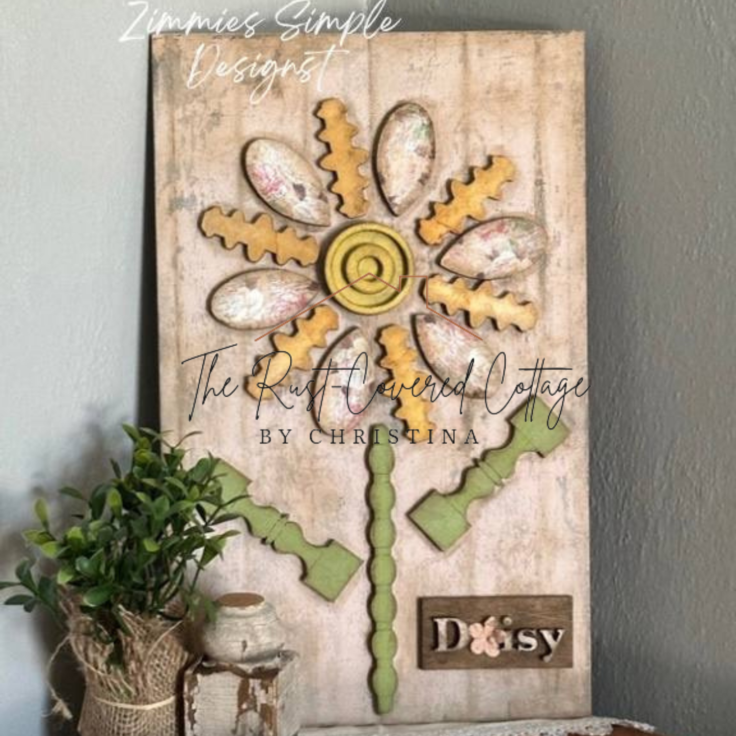 Spindle Daisy Sign | DIY Wood Kit | Wall Decor