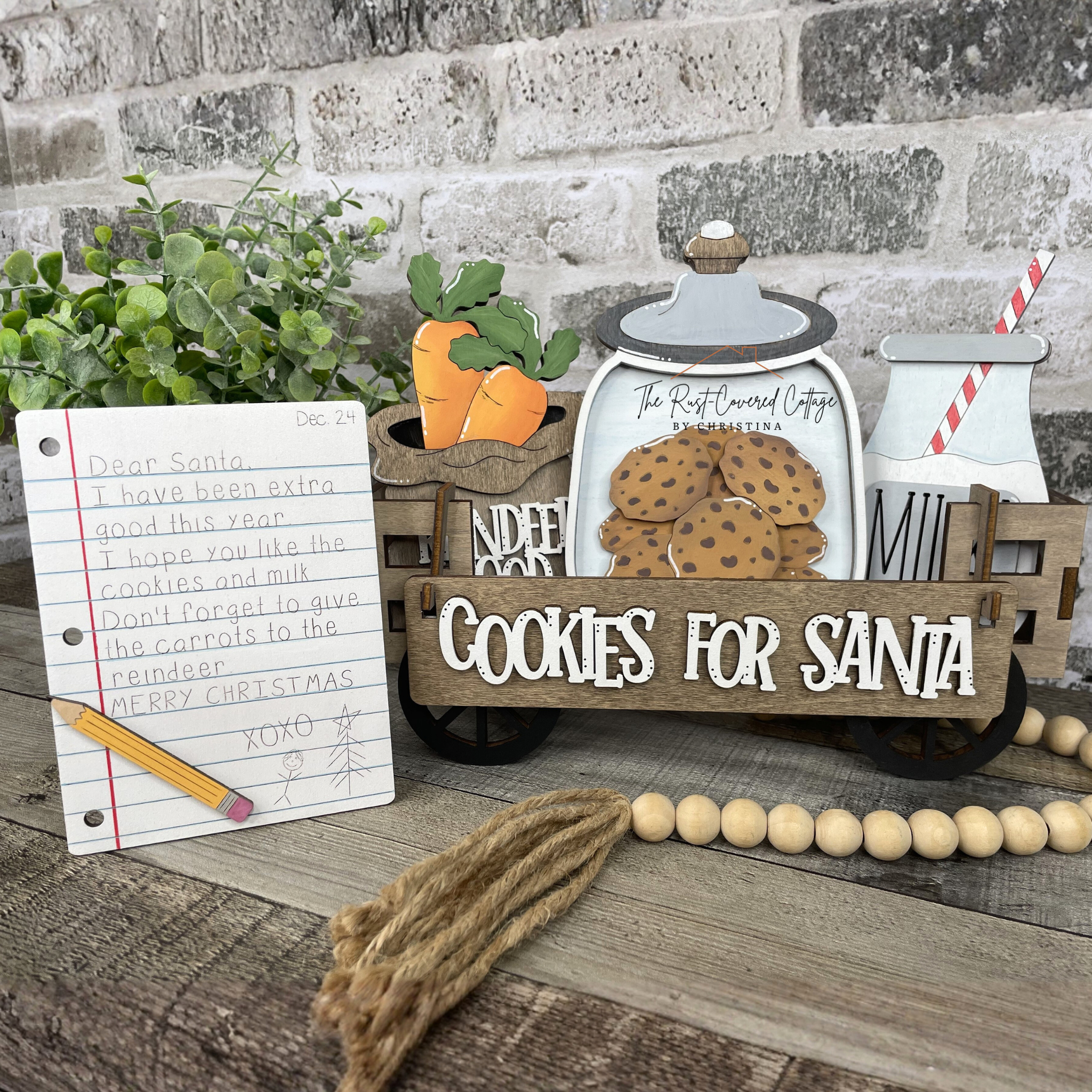 Santa Insert Dear Santa Wagon Insert | Cookies for Santa DIY Kit | The Rust-Covered ...
