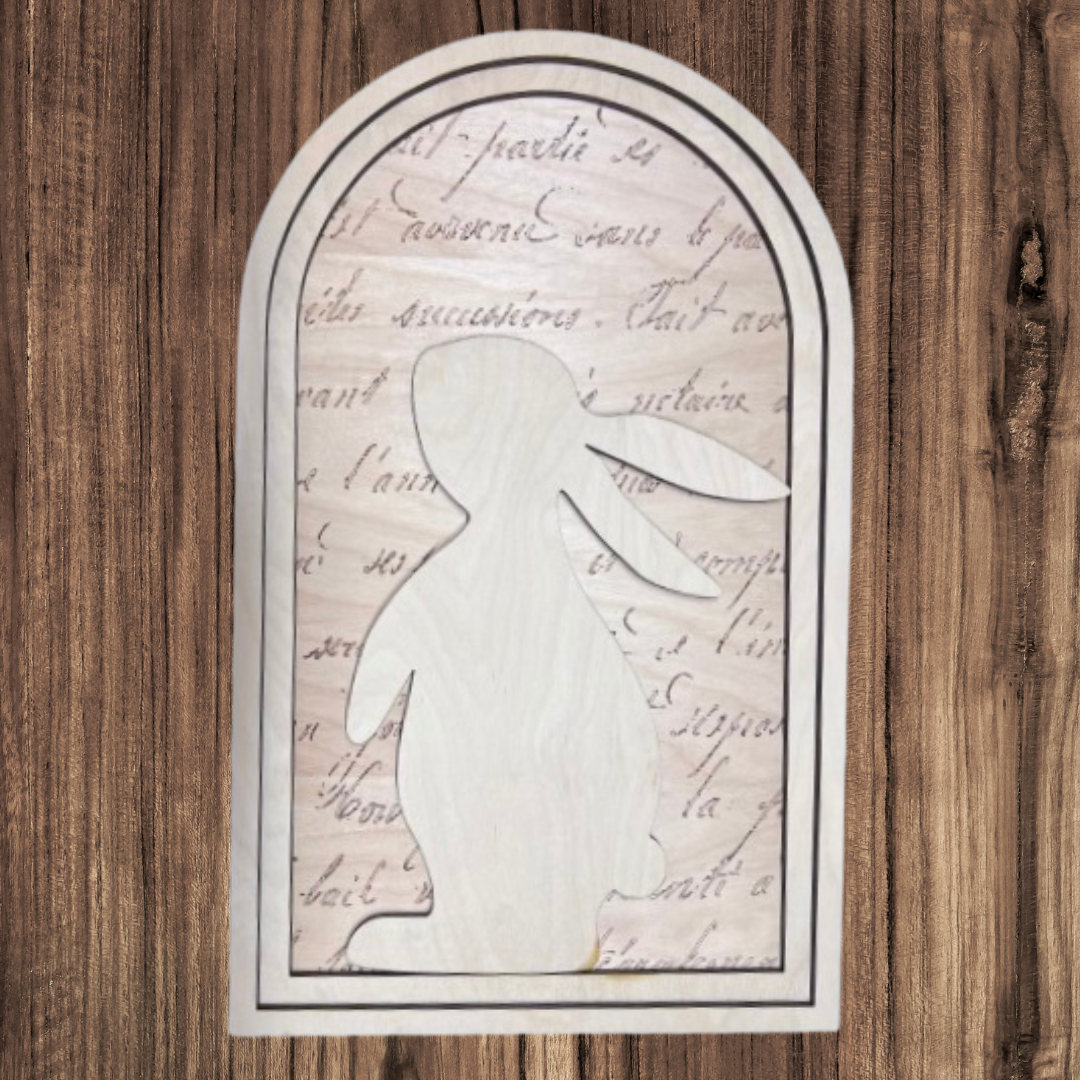 Vintage Bunny with Arched Frame – The Rust-Covered Cottage, LLC