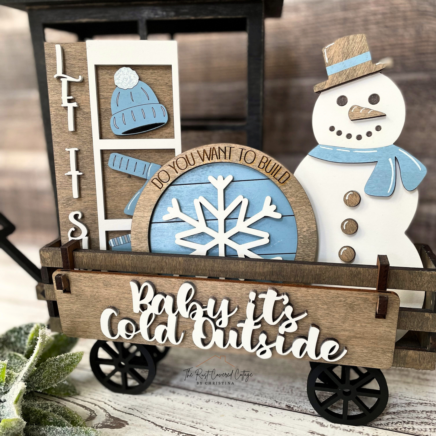 Do You Want to Build a Snowman Insert | Interchangeable Wagon Winter Wood Kit