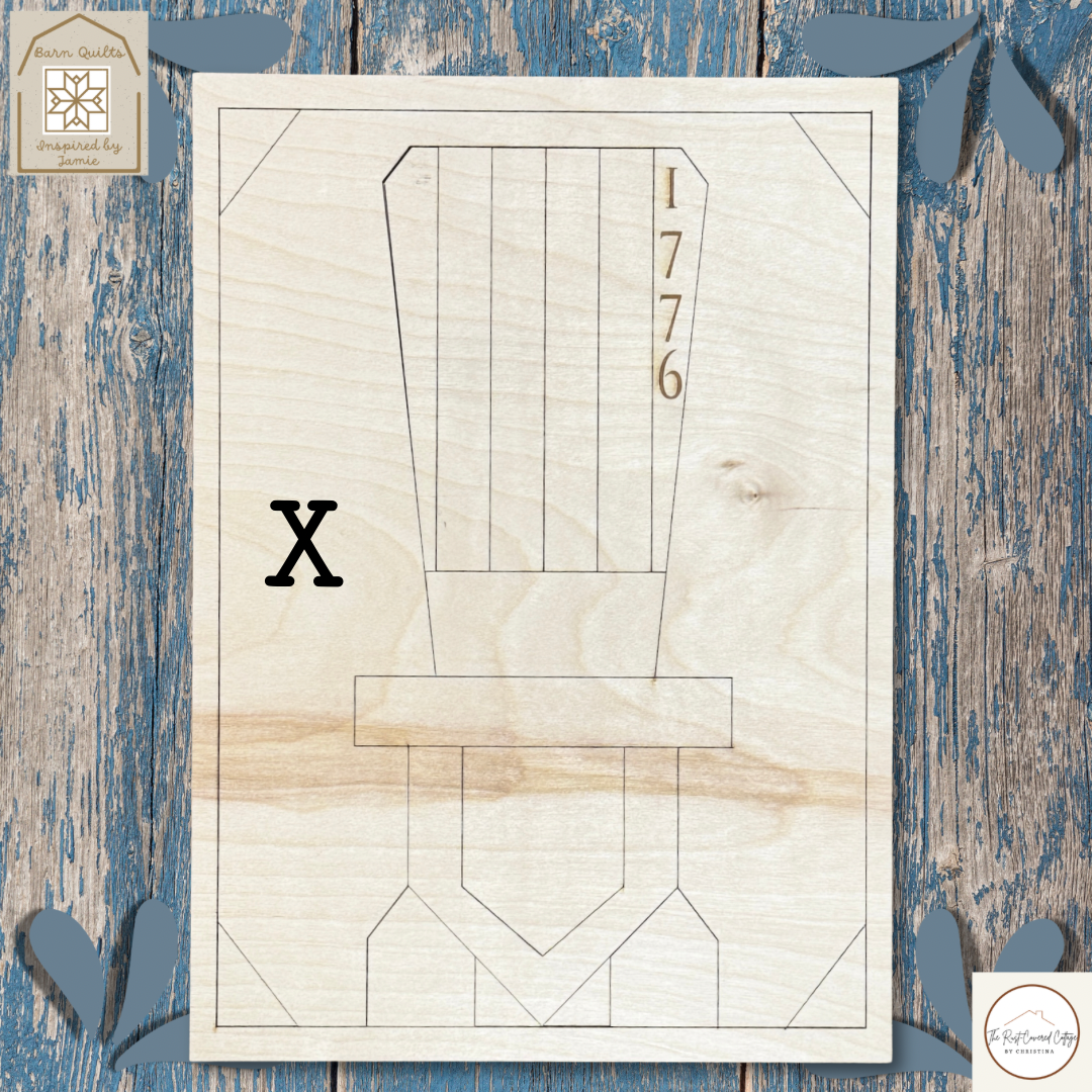 Uncle Sam Special Quilt Block- Barn Quilt DIY Wood Kit