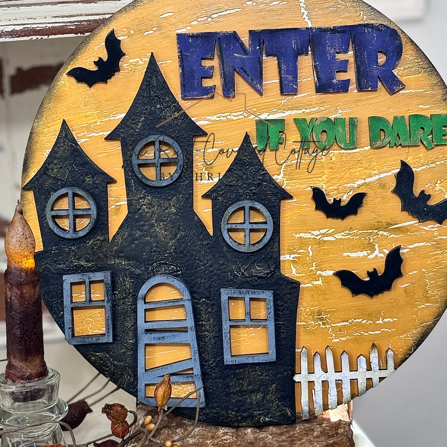 "Enter If You Dare"| Haunted House Sign| DIY Wood Kit