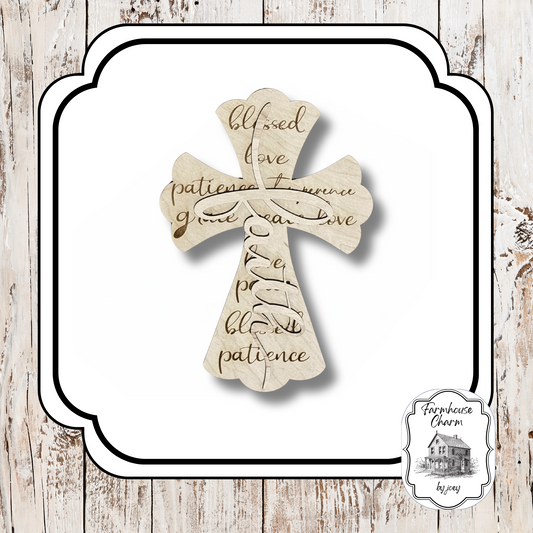 Faith Cross Wood Kit – Unfinished