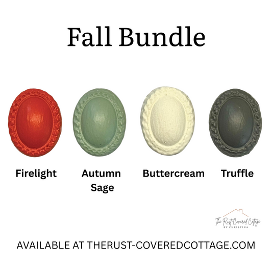 Fall Paint Bundle (4 Colors, 1 oz Jars) Chalk Style & Mineral Acrylic Paint