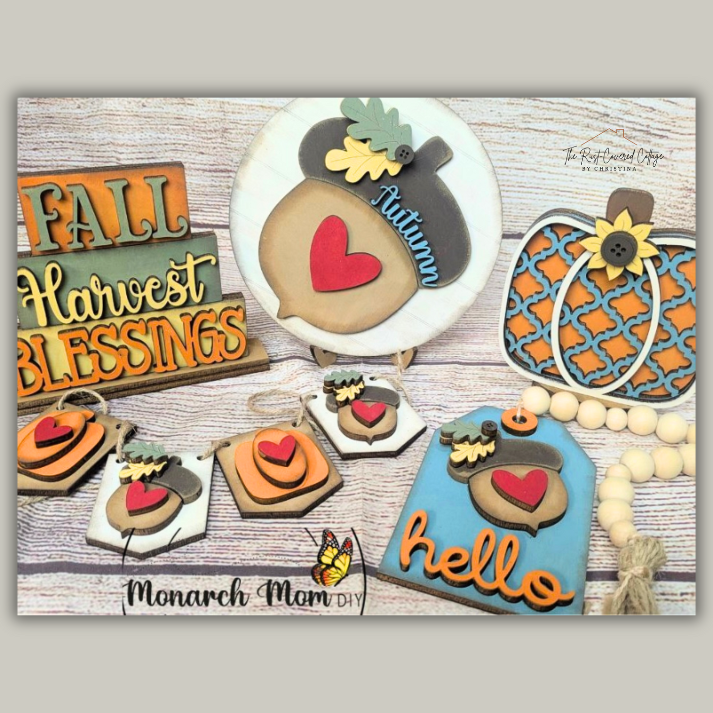 Fall Harvest Decor Set – Unfinished DIY Wood Kit