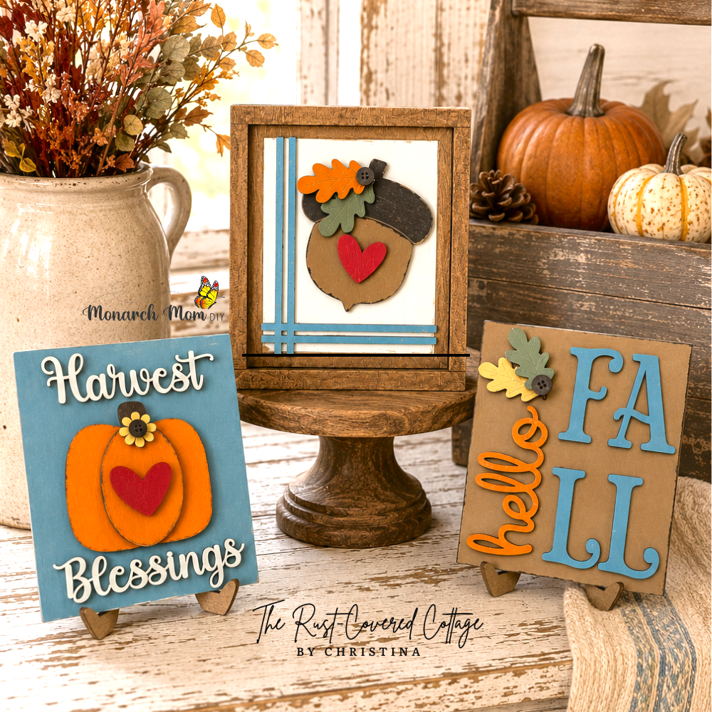 Fall Harvest Sign Trio