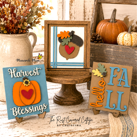 Fall Harvest Sign Trio