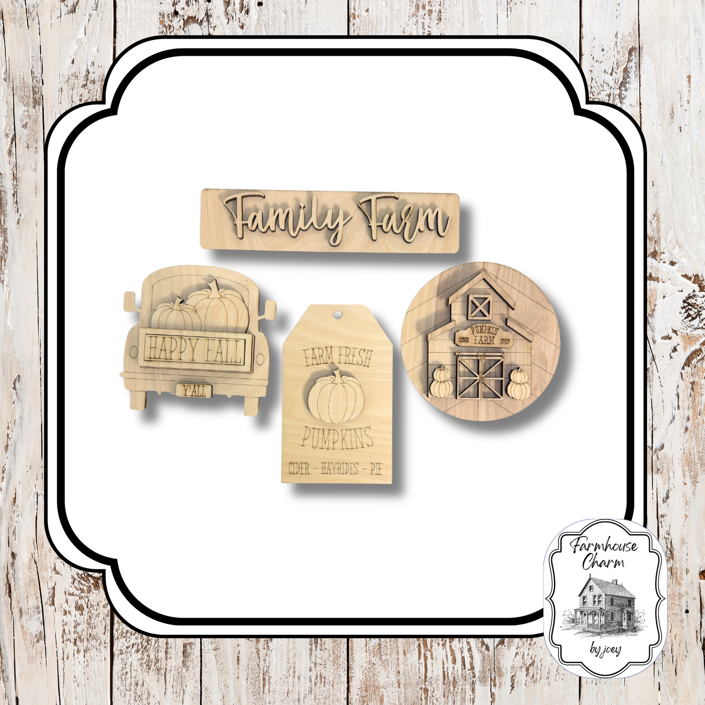 Family Farm Tray Set| DIY Laser Cut Wood Kit