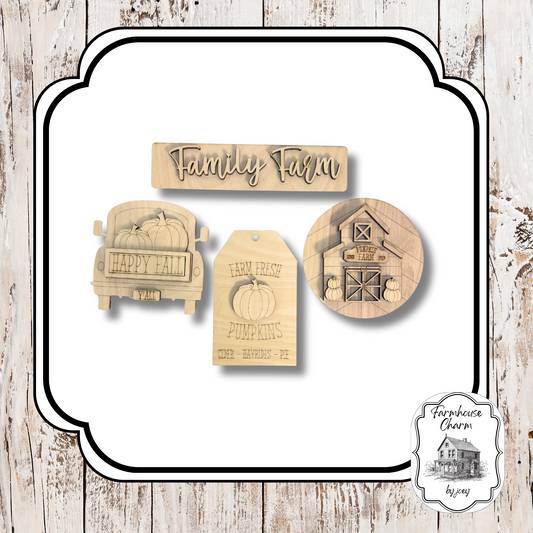 Family Farm Tray Set| DIY Laser Cut Wood Kit