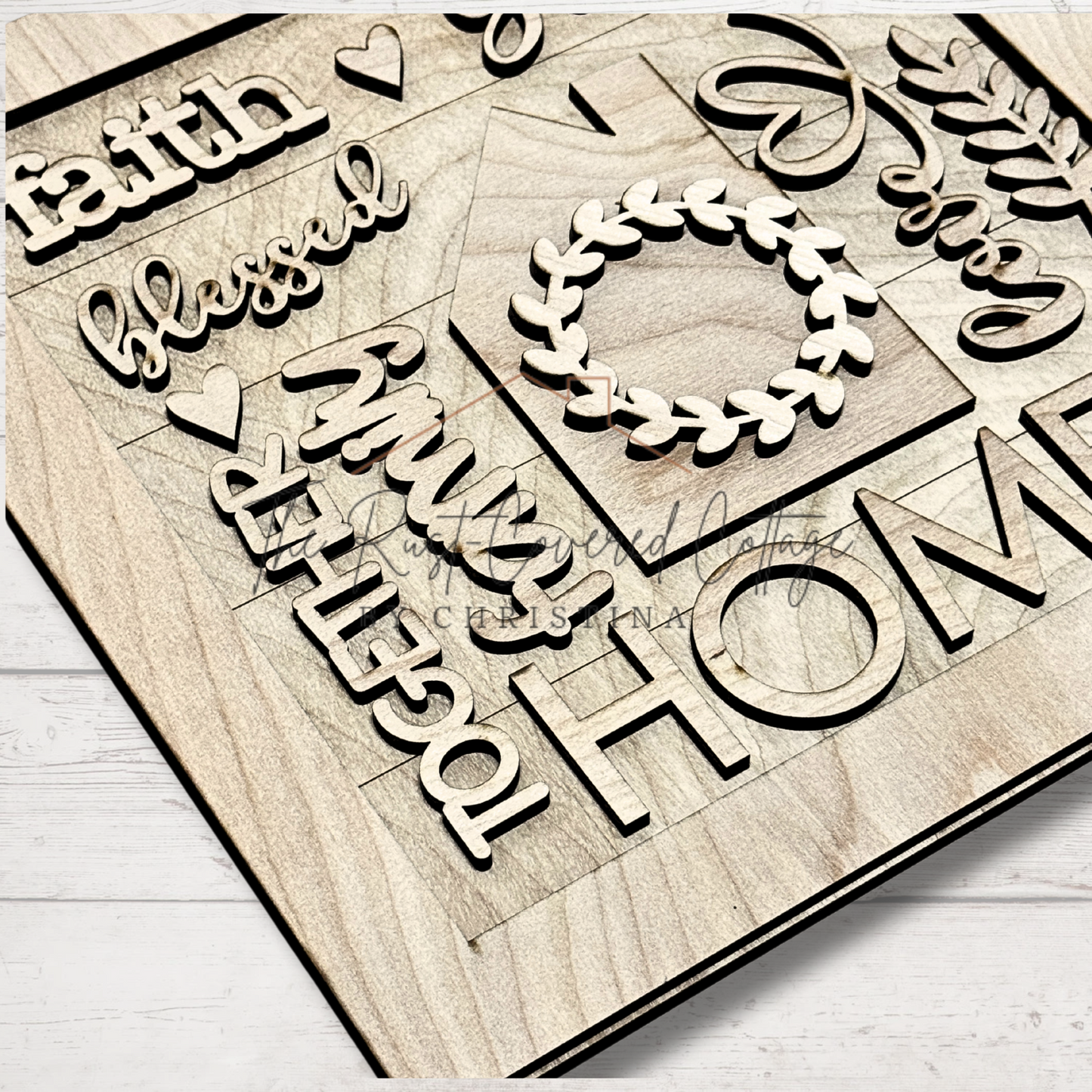 Home Word Art DIY Wood Kit – 11" x 11"