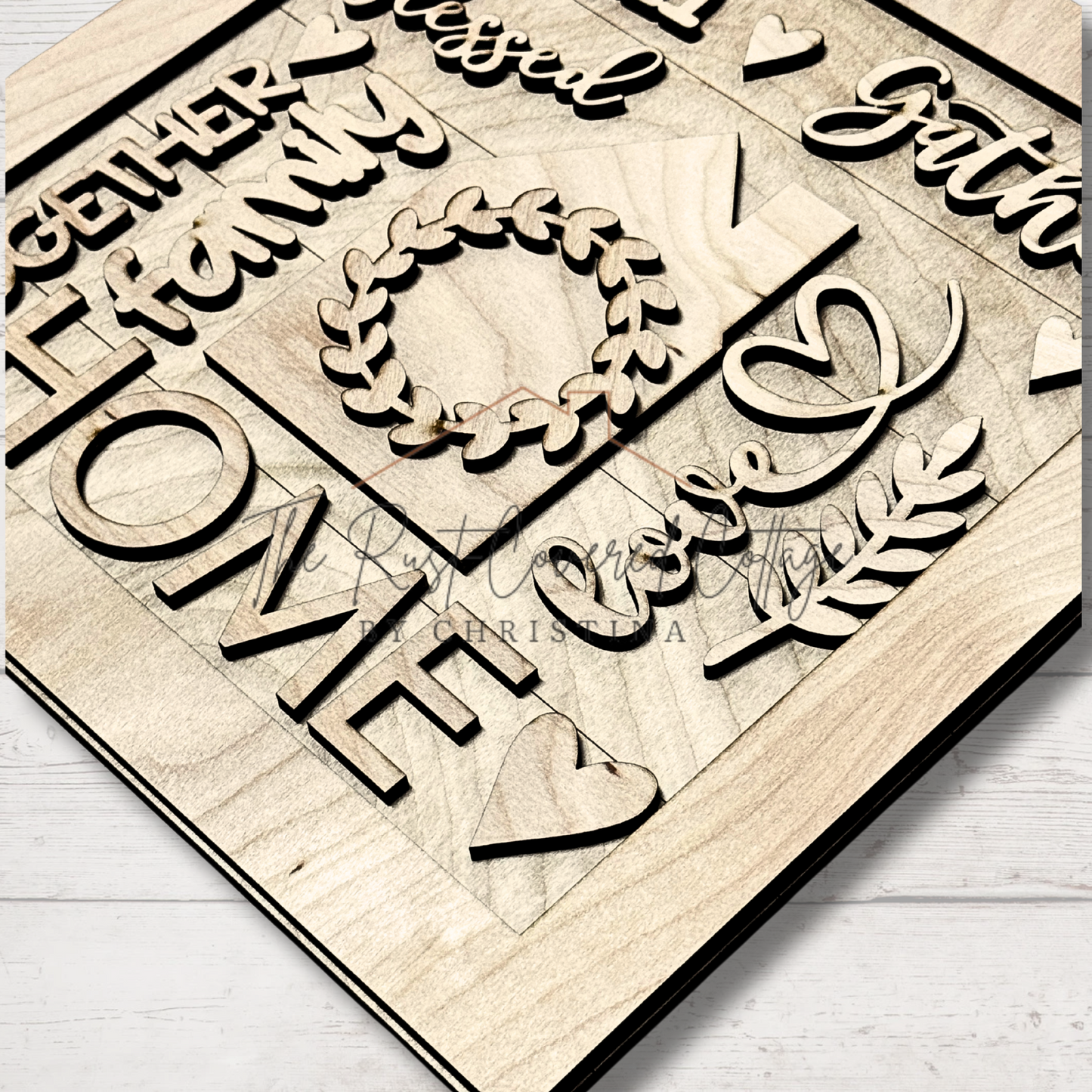 Home Word Art DIY Wood Kit – 11" x 11"