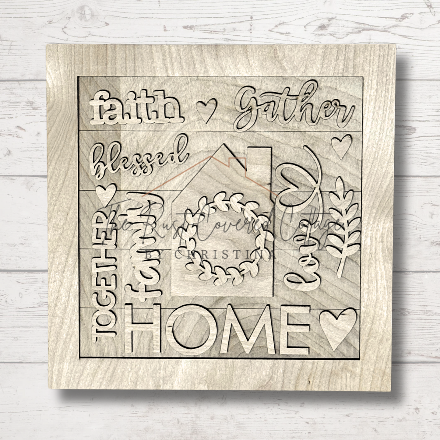 Home Word Art DIY Wood Kit – 11" x 11"