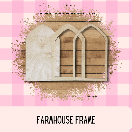 Farmhouse Frame | 3-Layer Laser-Cut DIY Wood Kit