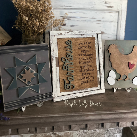 Farmhouse Sign Trio Kit