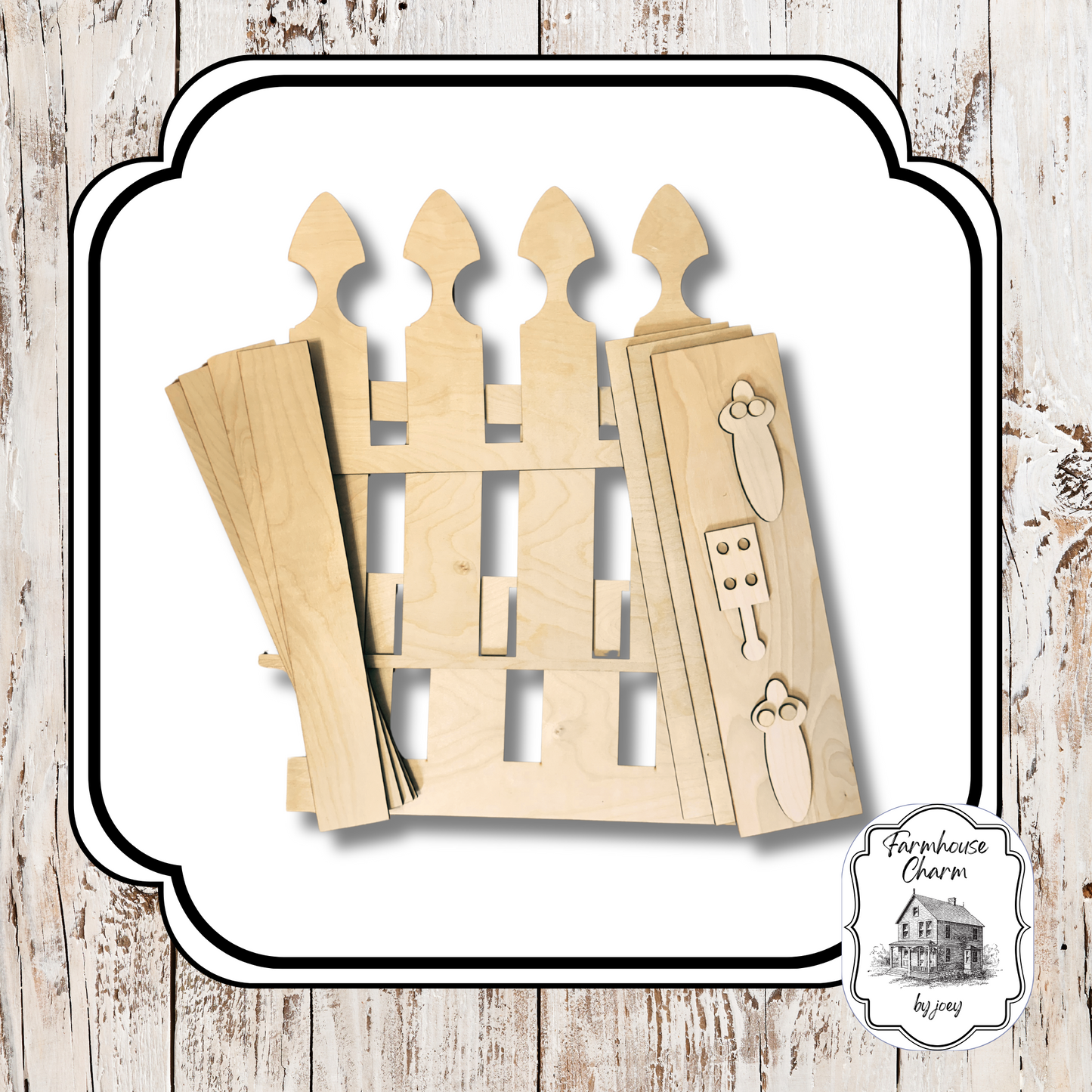 Rustic Picket Fence| DIY Wood Kit