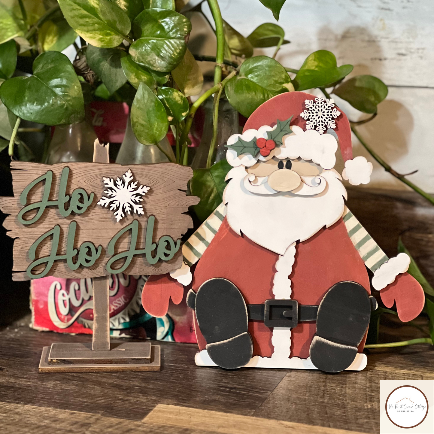 "Ho Ho Ho" Santa| DIY Wood Kit| Laser Cut