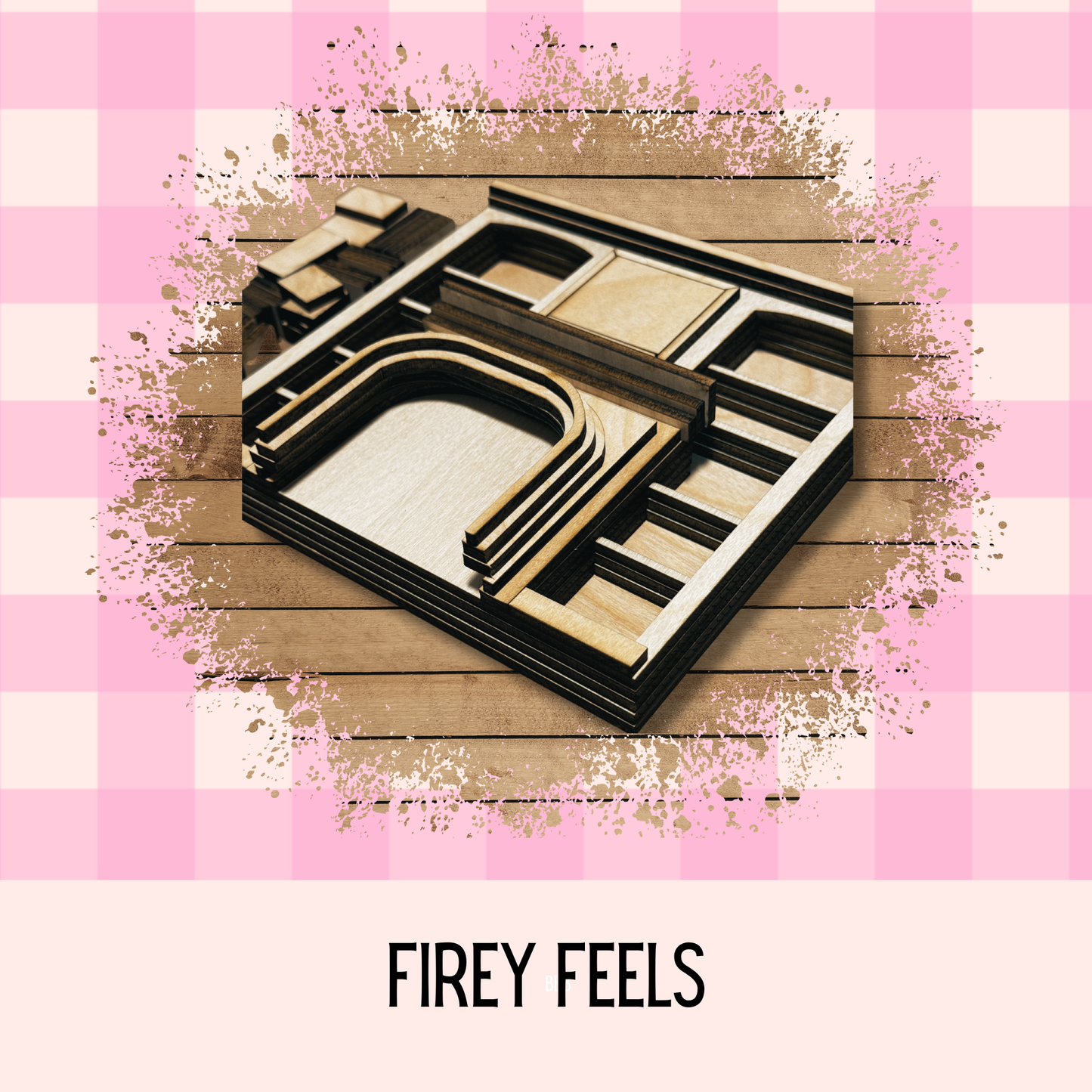 Firey Feels| Cozy Bookshelf & Fireplace Wood Kit – 3D Freestanding Decor