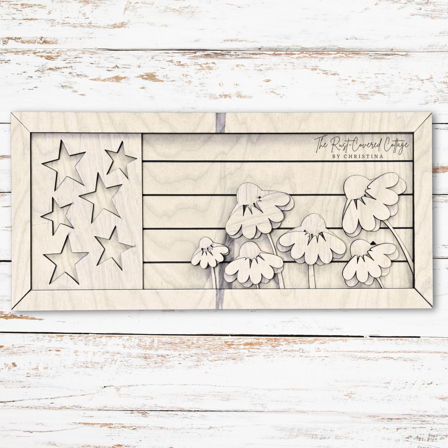 Floral Flag Sign