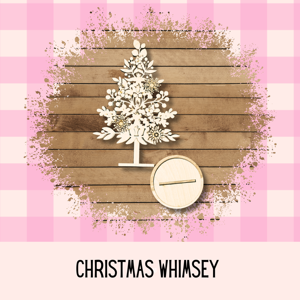 Christmas Whimsey Floral Tree Laser Cut DIY The RustCovered