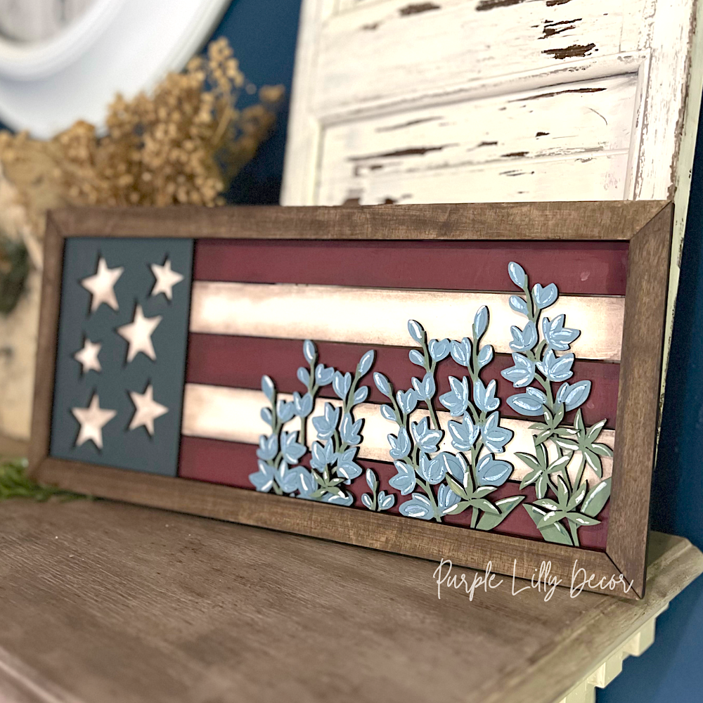 Floral Flag Sign