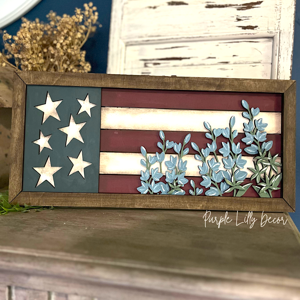 Floral Flag Sign